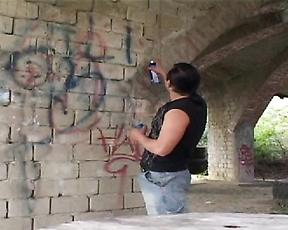 Exclusive anal under a bridge for a  tight mature