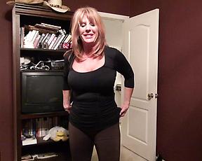 Cougar mature puts on some clothes in sexy scenes
