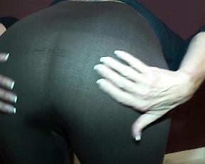 Big ass old lady shows off her curves in a kinky way